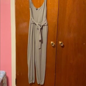 Gray knot jumpsuit